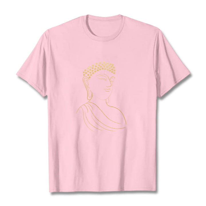 Maglietta con motivo Buddha Stones Mediting Buddha - Rosa chiaro - 2XL - image 13