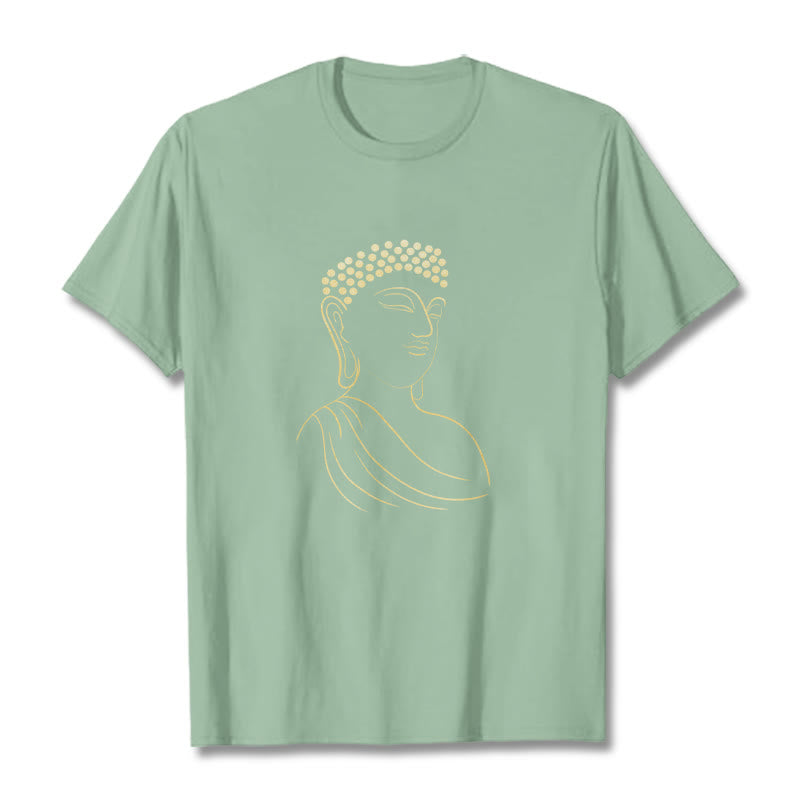 Maglietta con motivo Buddha Stones Mediting Buddha - Verde pallido - 2XL - image 15