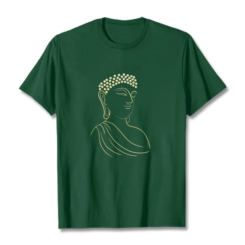 Maglietta con motivo Buddha Stones Mediting Buddha - Verde foresta - 2XL - image 11