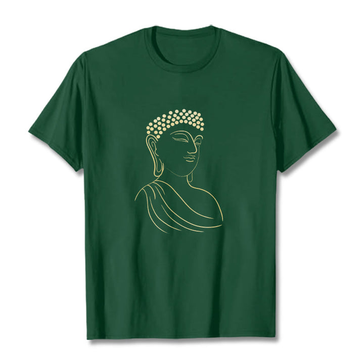 Maglietta con motivo Buddha Stones Mediting Buddha - Verde foresta - 2XL - image 11