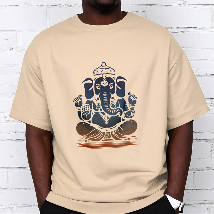 Maglietta con motivo a elefante Ganesh in meditazione con Buddha Stones - image 10
