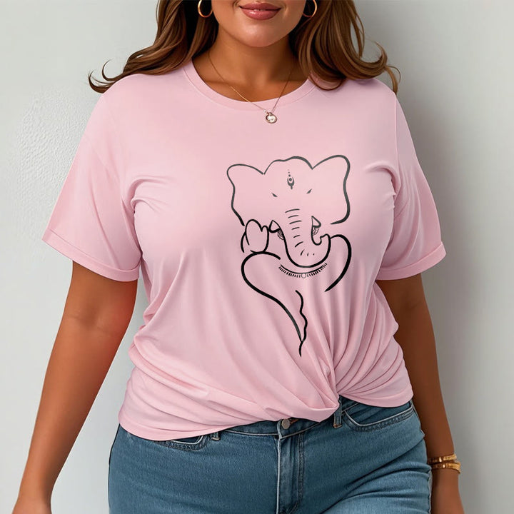 Maglietta con motivo a schizzo Buddha Stones Ganesh Elephant - image 14