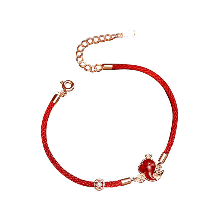 Braccialetto di protezione con corda rossa dell'anno del serpente in argento sterling 925 con Buddha Stones e giada di Hetian e agata rossa