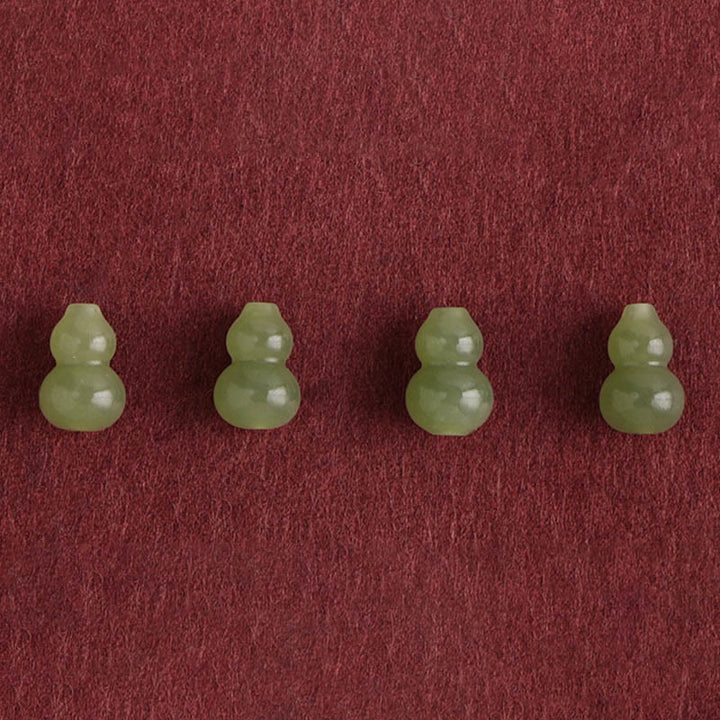 Buddha Stones Hetian naturale giada zucca protezione fortuna braccialetto intrecciato cavigliera