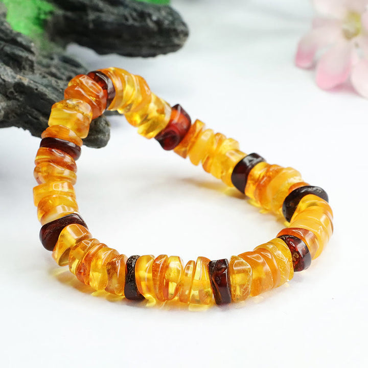Braccialetto Buddha Stones Ambra Peace Buckle Confidence