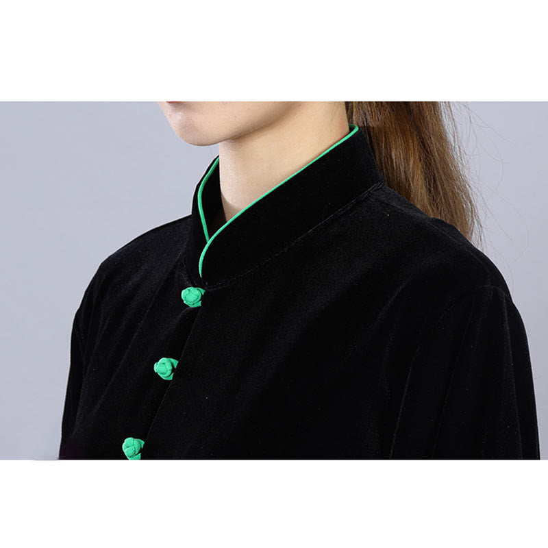 Buddha Stones 2 pezzi autunno inverno Tai Chi Meditazione Qigong Zen Pratica Unisex Velour Peluche Set di abbigliamento - image 2