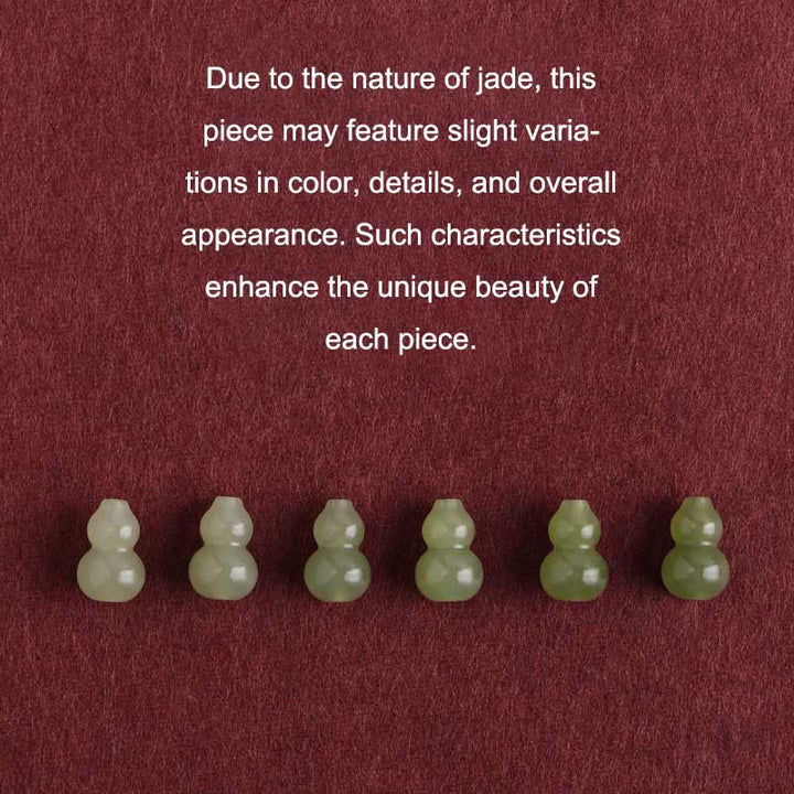 Buddha Stones Hetian naturale giada zucca protezione fortuna braccialetto intrecciato cavigliera