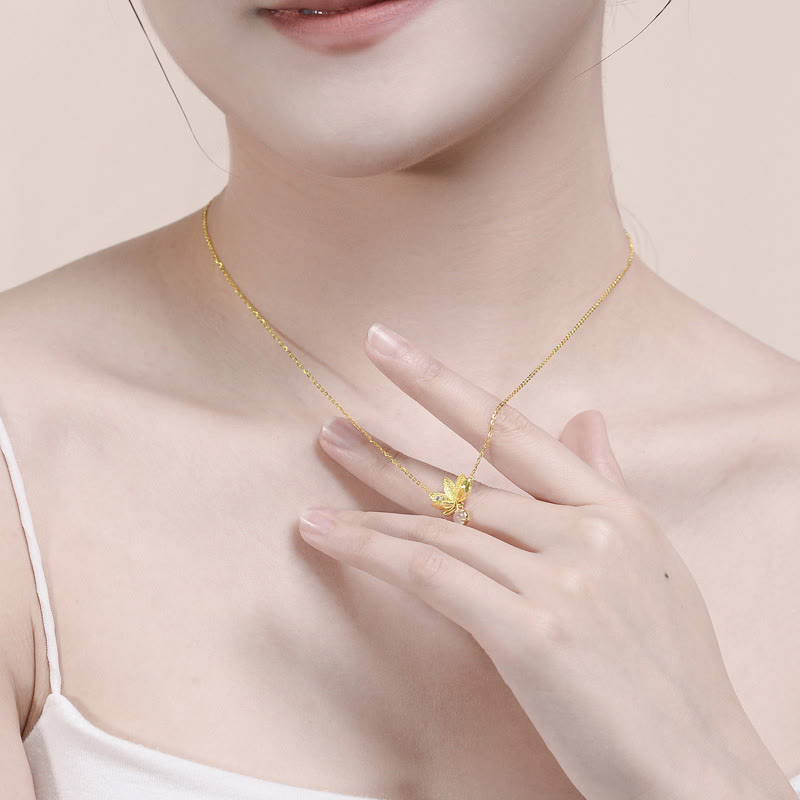 Buddha Stones 925 Sterling Silver Lotus Tieni lontani gli spiriti maligni Collana Pendente - image 5