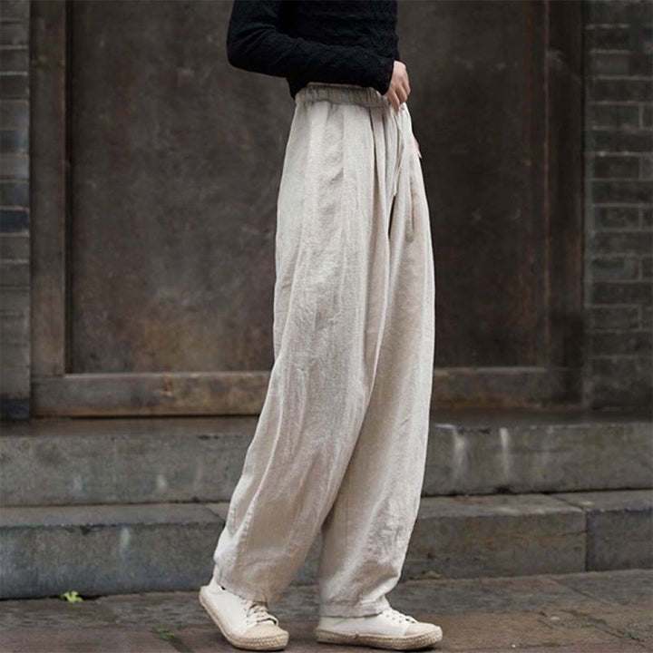 Pantaloni da donna in cotone con motivo semplice Buddha Stones - image 8