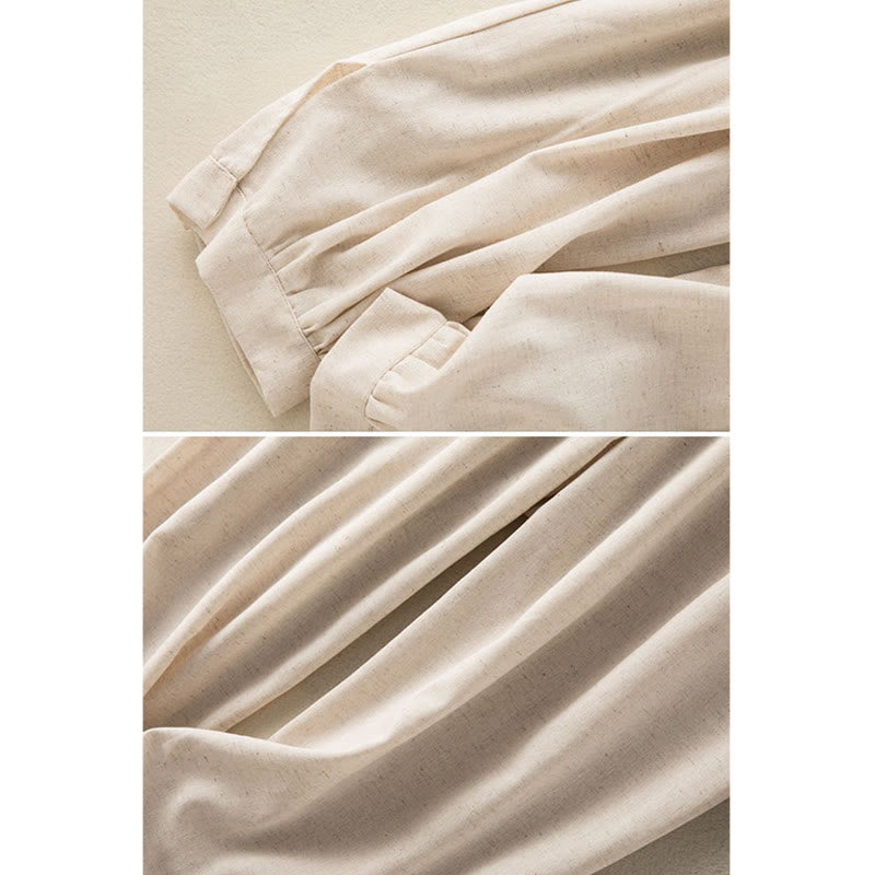 Pantaloni harem da donna in cotone con coulisse e tasche Buddha Stones - image 4