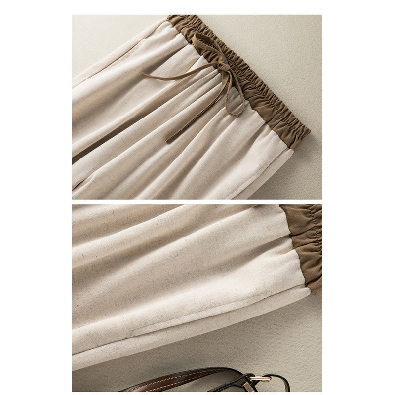 Pantaloni harem da donna in cotone con coulisse e tasche Buddha Stones - image 5