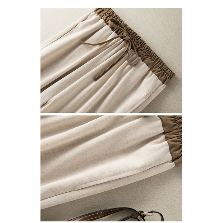 Pantaloni harem da donna in cotone con coulisse e tasche Buddha Stones - image 5