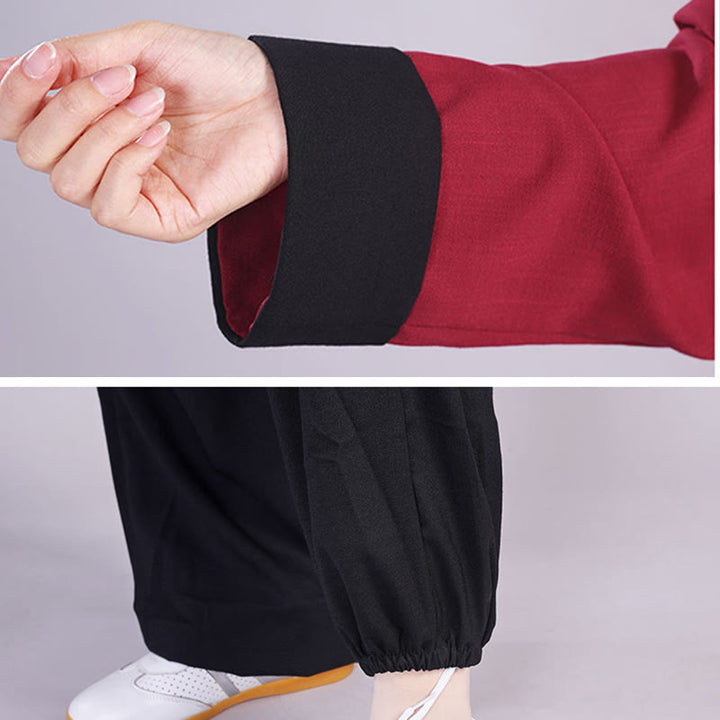 Buddha Stones 2 pezzi autunno inverno rana-bottone Tai Chi meditazione Qigong Zen pratica unisex cotone lino abbigliamento set