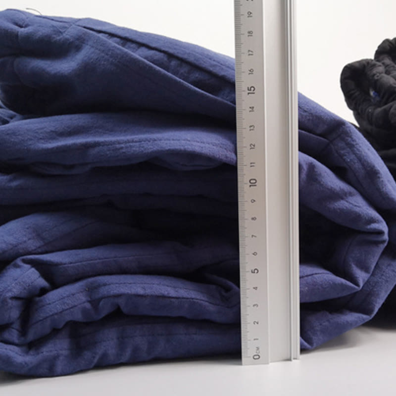 Pantaloni da uomo in pile di cotone con coulisse e tasche, modello Buddha Stones Winter Solid