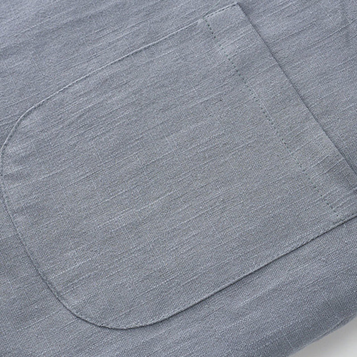 Buddha Stones Giacca da uomo invernale con bottoni a rana, foderata in pile di cotone e lino, con tasche - image 7