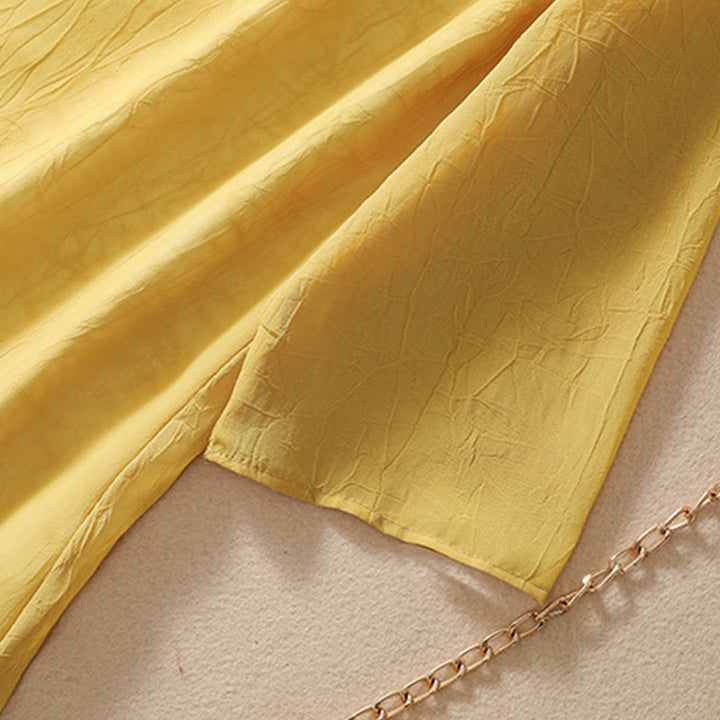 Buddha Stones Donna Fiore Ricamato Rana-Bottone Camicia Vestito Pantaloni Gamba Larga - image 8