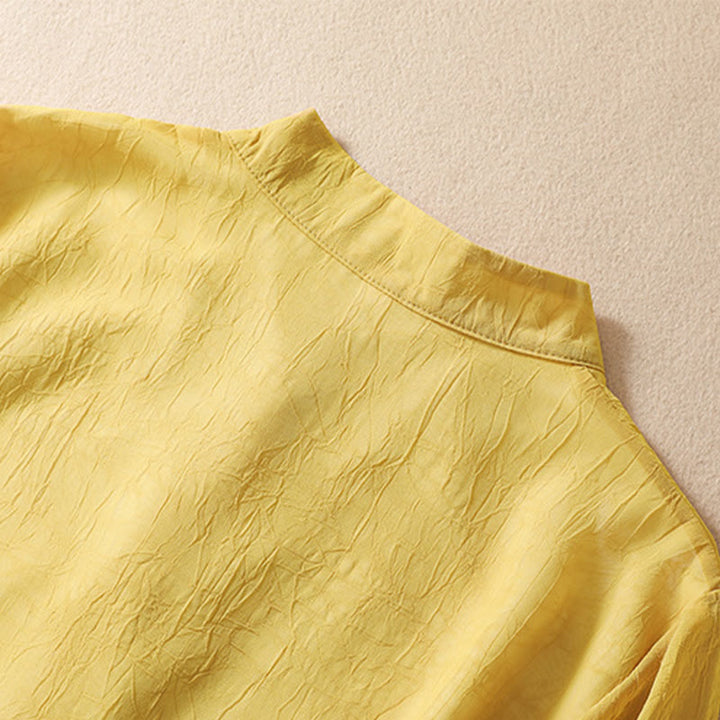 Buddha Stones Donna Fiore Ricamato Rana-Bottone Camicia Vestito Pantaloni Gamba Larga - image 7