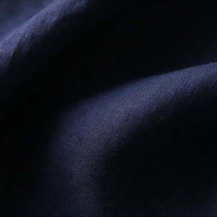 Camicia da donna in cotone e lino a maniche lunghe con ricamo floreale retrò Buddha Stones