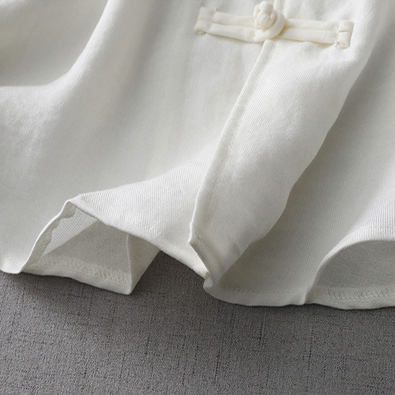 Camicia da donna a maniche lunghe con bottoni in tinta unita Buddha Stones - image 8