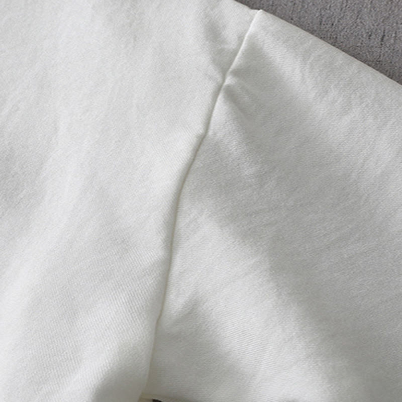 Camicia da donna a maniche lunghe con bottoni e stampa Buddha Stones, tinta unita. - image 5