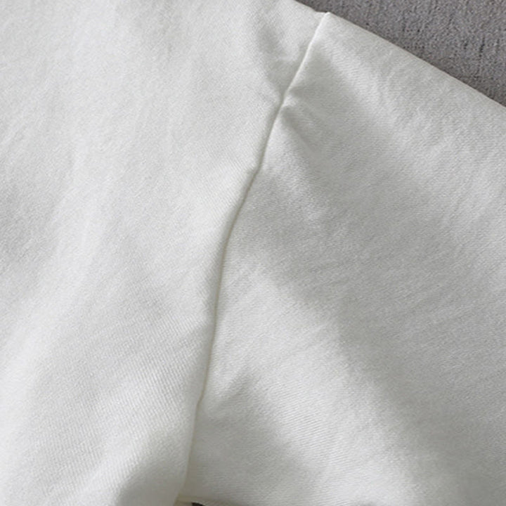 Camicia da donna a maniche lunghe con bottoni in tinta unita Buddha Stones - image 6