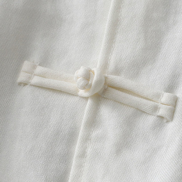Camicia da donna a maniche lunghe con bottoni e stampa Buddha Stones, tinta unita. - image 4