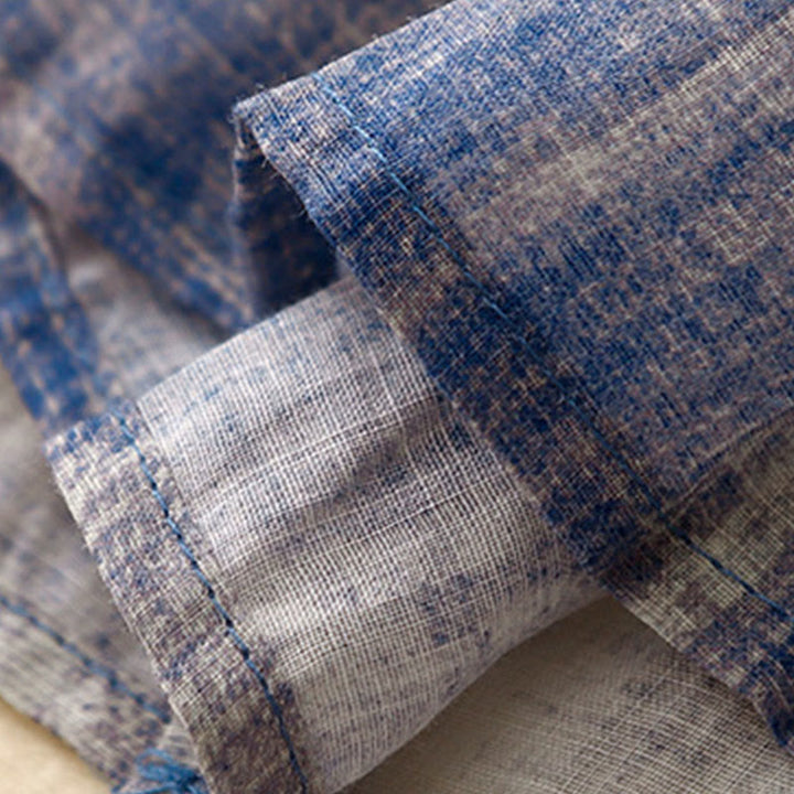 Camicia in cotone a maniche lunghe con bottoni tie-dye Buddha Stones - image 7