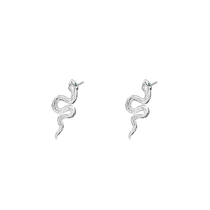 Set di orecchini pendenti con collana e ciondolo dell'anno del serpente in argento sterling 925 Buddha Stones