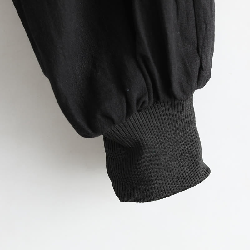 Pantaloni da uomo in lino ramiè con tasche e cerniera frontale tinta unita Buddha Stones