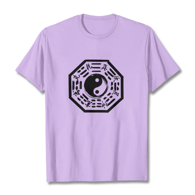 Maglietta in cotone con motivo Buddha Stones Ba Gua - Prugna - 2XL - image 16