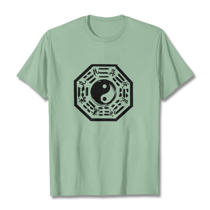 Maglietta in cotone con motivo Buddha Stones Ba Gua - Verde pallido - 2XL - image 14