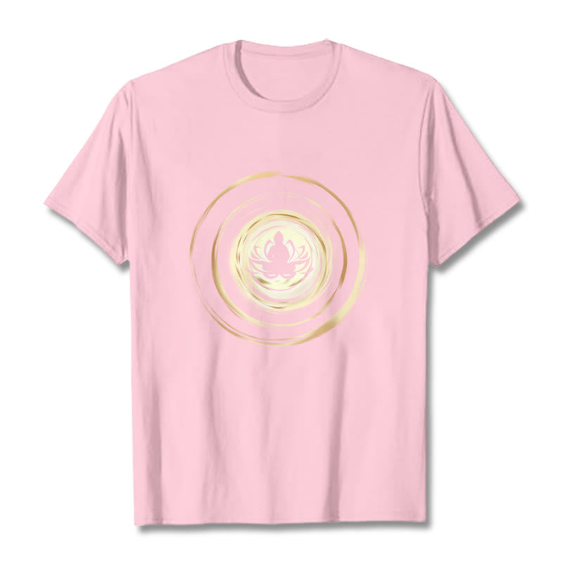 Maglietta con motivo Buddha Stones Buddha in meditazione e motivo Lotus - Rosa chiaro - 2XL - image 12