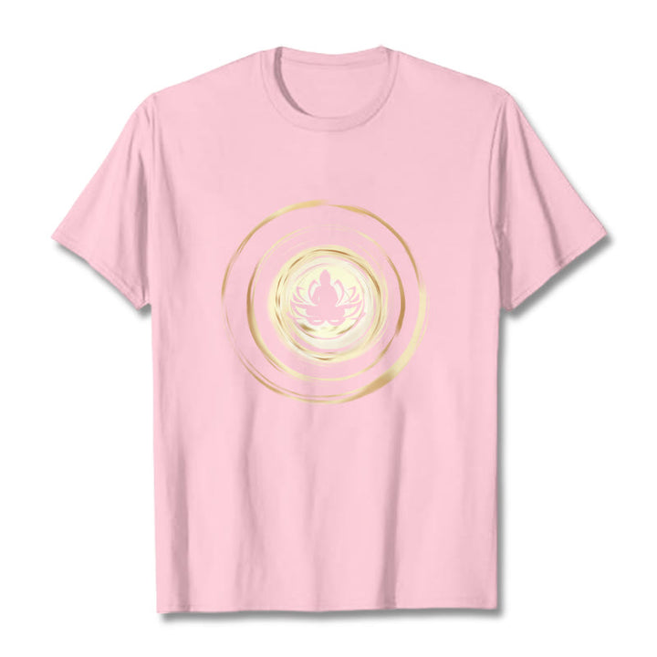 Maglietta con motivo Buddha Stones Buddha in meditazione e motivo Lotus - Rosa chiaro - 2XL - image 13