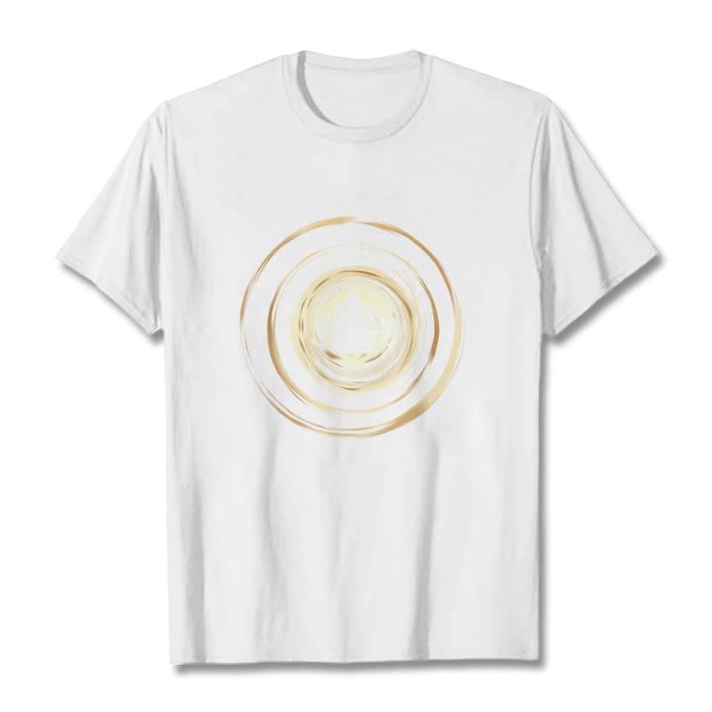 Maglietta con motivo Buddha Stones Buddha in meditazione e motivo Lotus - Bianco - 2XL - image 6
