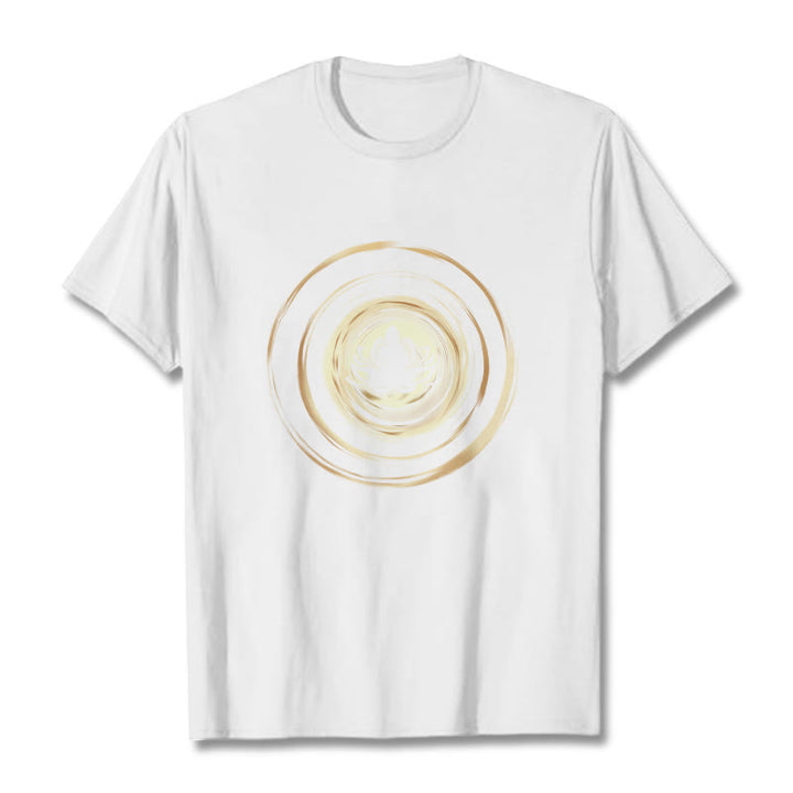 Maglietta con motivo Buddha Stones Buddha in meditazione e motivo Lotus - Bianco - 2XL - image 6