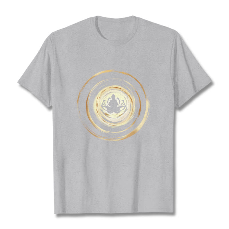 Maglietta con motivo Buddha Stones Buddha in meditazione e motivo Lotus - Grigio chiaro - 2XL - image 19