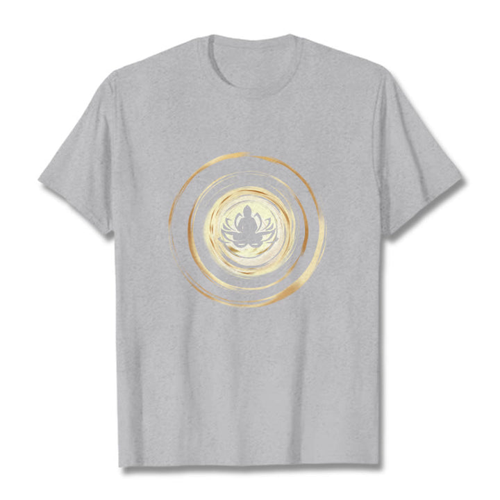 Maglietta con motivo Buddha Stones Buddha in meditazione e motivo Lotus - Grigio chiaro - 2XL - image 19