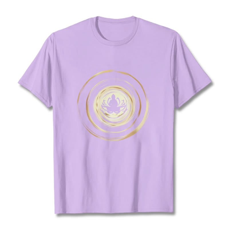 Maglietta con motivo Buddha Stones Buddha in meditazione e motivo Lotus - Prugna - 2XL - image 17