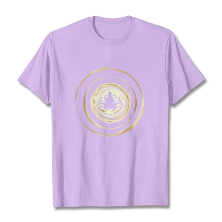 Maglietta con motivo Buddha Stones Buddha in meditazione e motivo Lotus - Prugna - 2XL - image 17