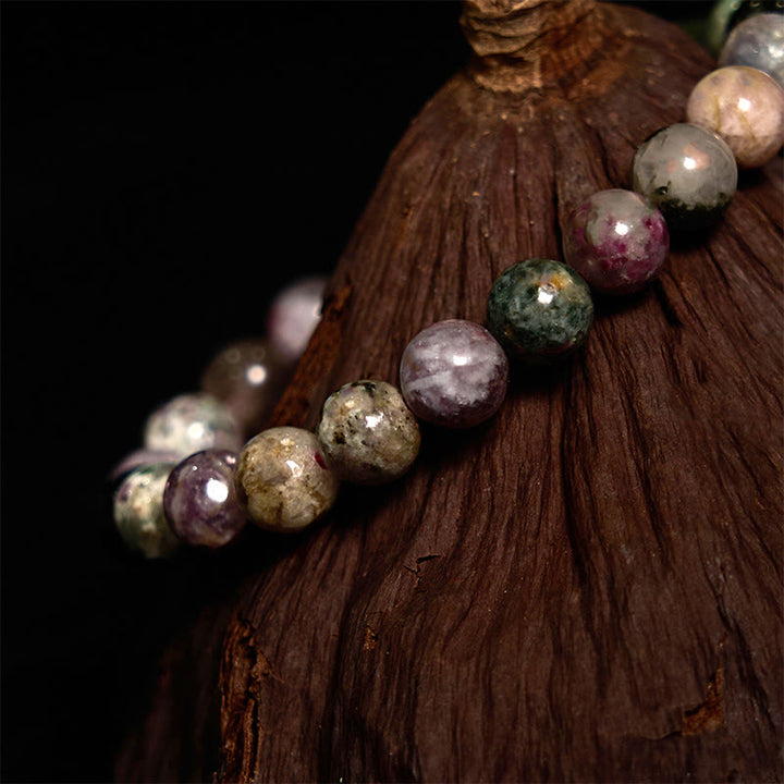 Braccialetto positivo Buddha Stones Rainbow Tormalina