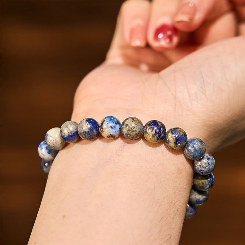 Braccialetto positivo per la cura di sé in pietra Buddha Lazurite
