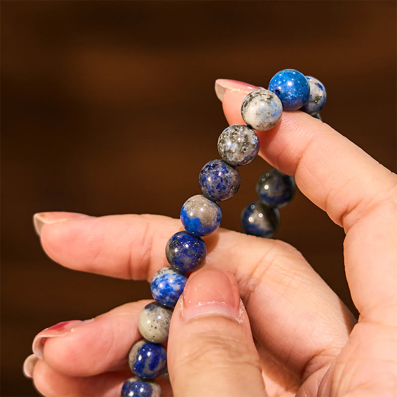 Braccialetto positivo per la cura di sé in pietra Buddha Lazurite