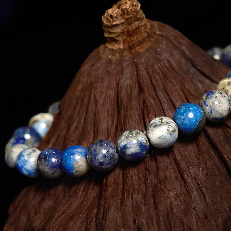 Braccialetto positivo per la cura di sé in pietra Buddha Lazurite