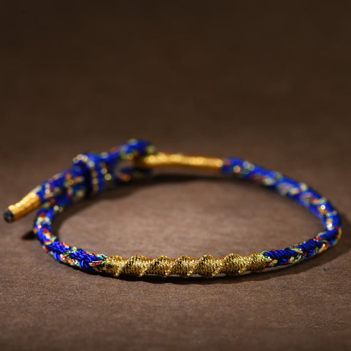 Braccialetto in corda intrecciata con Buddha Stones, fatto a mano, zodiaco cinese, Buddha natale, fortuna e forza