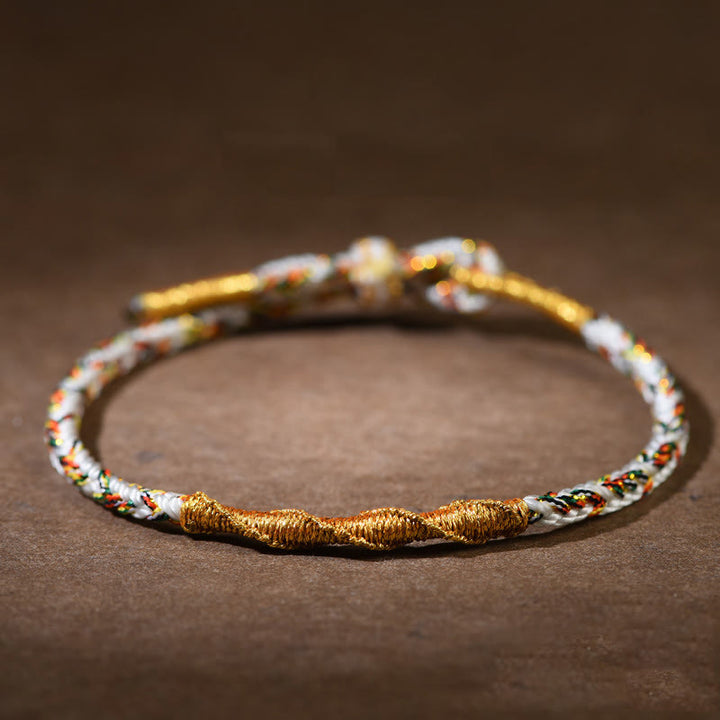 Braccialetto in corda intrecciata con Buddha Stones, fatto a mano, zodiaco cinese, Buddha natale, fortuna e forza
