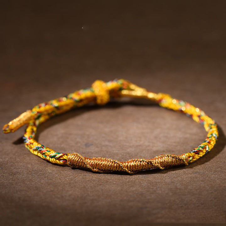 Braccialetto in corda intrecciata con Buddha Stones, fatto a mano, zodiaco cinese, Buddha natale, fortuna e forza
