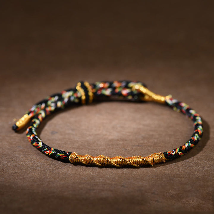 Braccialetto in corda intrecciata con Buddha Stones, fatto a mano, zodiaco cinese, Buddha natale, fortuna e forza