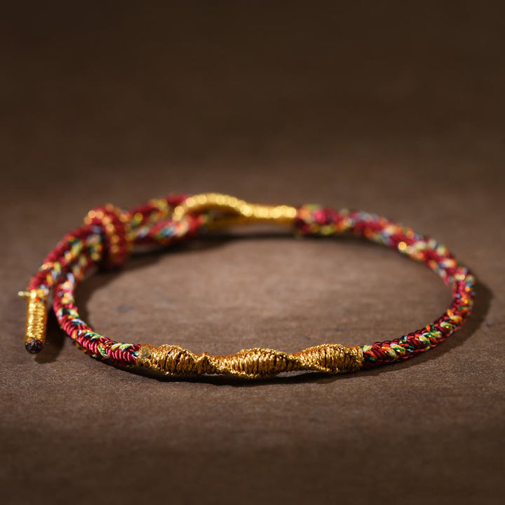 Braccialetto in corda intrecciata con Buddha Stones, fatto a mano, zodiaco cinese, Buddha natale, fortuna e forza