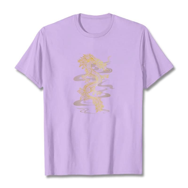 Maglietta in cotone con motivo Buddha Stones Golden Dragon - Prugna - 2XL - image 17