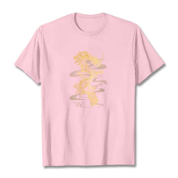 Maglietta in cotone con motivo Buddha Stones Golden Dragon - Rosa chiaro - 2XL - image 18